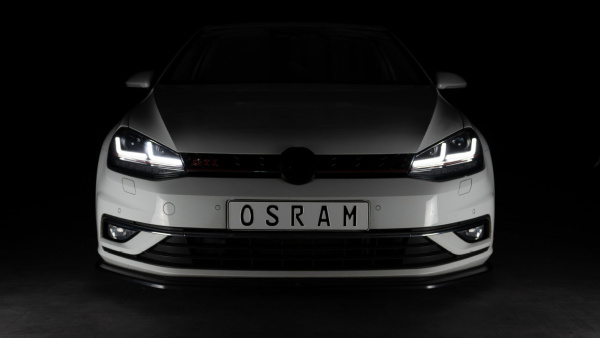 OSRAM LED-DRIVING VOLL-LED Tagfahrlicht Scheinwerfer für VW Golf VII FACELIFT (7.5) 16-22 schwarz/chrom